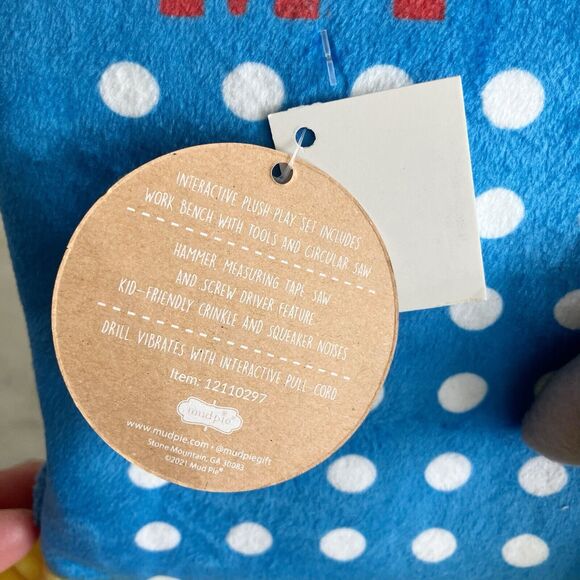 NWT Mudpie Play My Tools Plush Set Work Bench Soft Toy - Picture 10 of 11